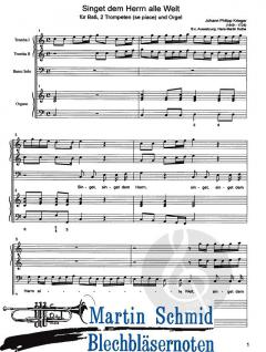 Singet dem Herrn alle Welt Kantate von Johann Philipp Krieger 