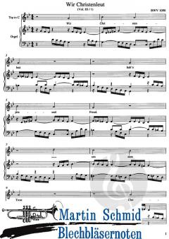 Choralbearbeitungen für obligates Instrument und Orgel  von Johann Sebastian Bach 