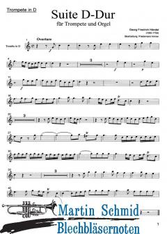 Suite D-Dur für Trompete und Orgel von Georg Friedrich Händel im Alle Noten Shop kaufen