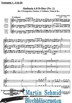 Sinfonia à 8 D-Dur Nr.1  von Johann Christian Hertel 