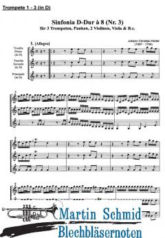 Sinfonia à 8 D-Dur Nr.3  von Johann Christian Hertel 