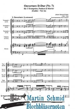 Ouvertüre D-Dur Nr.7 von Johann Samuel Endler 