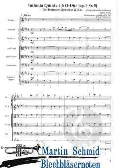 Sinfonia quinta à 6 D-Dur op.3 nr.5 von Giovanni Battista Bononcini 