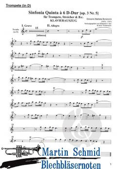 Sinfonia quinta à 6 D-Dur op.3 nr. 5  von Giovanni Battista Bononcini 