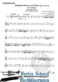 Sinfonia ottava à 6 D-Dur op.3 nr. 8 von Giovanni Battista Bononcini 