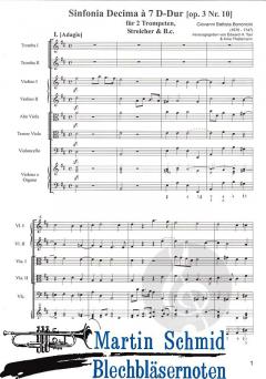 Sinfonia Decima op.3 Nr.10 à 7 D-Dur von Giovanni Battista Bononcini 