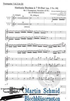 Sinfonia Decima op.3 Nr.10 à 7 D-Dur von Giovanni Battista Bononcini 