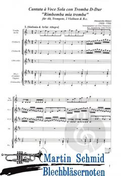 Cantata à Voce Sola con Tromba D-Dur 'Rimbomba mia tromba' von Alessandro Melani 