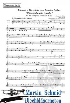 Cantata à Voce Sola con Tromba D-Dur 'Rimbomba mia tromba' von Alessandro Melani 