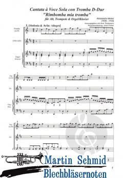 Cantata à Voce Sola con Tromba D-Dur 'Rimbomba mia tromba' von Alessandro Melani 