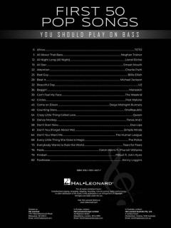 First 50 Pop Songs You Should Play on Bass 