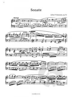 Klaviersonate a-Moll op. 87 von Julius Weismann im Alle Noten Shop kaufen