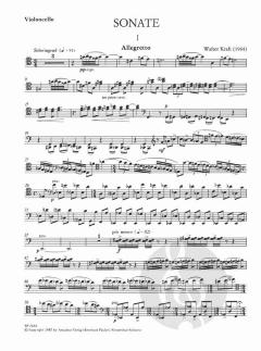 Sonate für Violoncello und Klavier von Walter Kraft im Alle Noten Shop kaufen (Sonderangebot)
