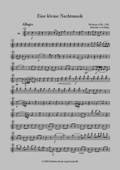 Allegro aus Eine kleine Nachtmusik von Wolfgang Amadeus Mozart 