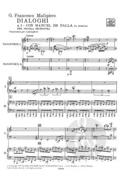 Dialoghi: Nr. 1 Con Manuel de Falla von Gian Francesco Malipiero 