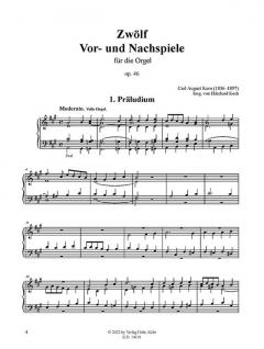 Zwölf Vor- und Nachspiele op. 46 von Carl August Kern 