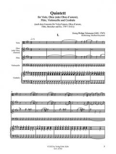Quintett E-Dur von Georg Philipp Telemann 