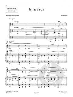 Je te veux (High Voice) von Erik Satie 