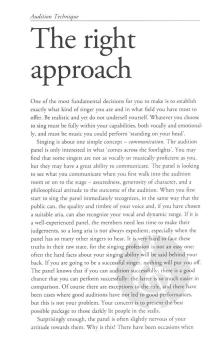 The Art Of Auditioning 