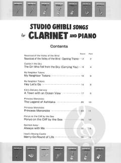 Studio Ghibli Songs for Clarinet and Piano von Joe Hisaishi 