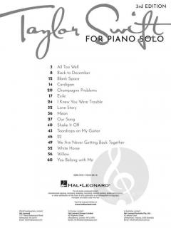 Taylor Swift for Piano Solo - 3rd Edition 