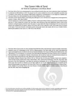 The Green Hills of Tyrol von Philip Sparke 