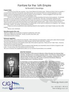 Fanfare for the 16th Empire von Randall D. Standridge 