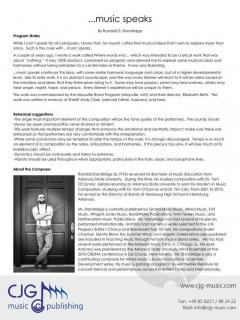 music speaks von Randall D. Standridge 