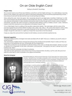 On an Olde English Carol von Randall D. Standridge 