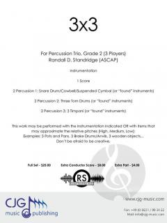 3x3 Percussion Trio von Randall D. Standridge 
