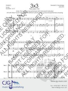 3x3 Percussion Trio von Randall D. Standridge 