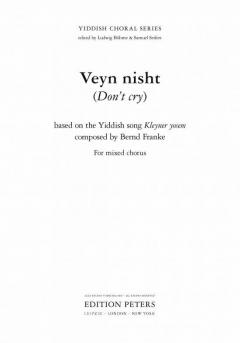 Veyn nisht - Don't Cry von Bernd Franke 