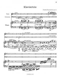 Klaviertrio op.22 von Charles Tournemire 