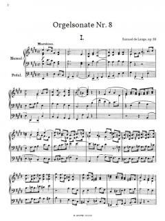 Orgelsonate Nr.8 E-Dur op.88 von Samuel de Lange im Alle Noten Shop kaufen