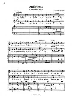 12 lateinische Motetten für zwei Frauenstimmen und Orgel von François Verhelst 