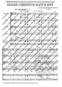 Hodie Christus natus est  von Grace-Evangeline Mason 