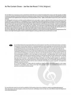 As The Curtain Closes von Jan van der Roost 