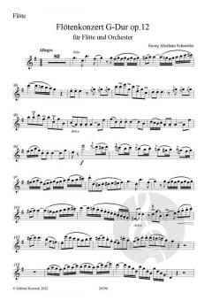 Konzert G-Dur op. 12 von Georg Abraham Schneider 