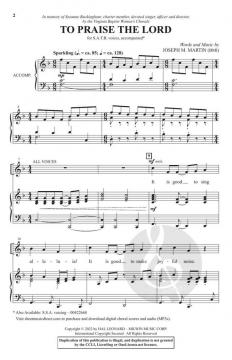 To Praise the Lord von Joseph M. Martin 