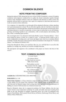 Common Silence von Marie-Claire Saindon 