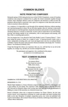 Common Silence von Marie-Claire Saindon 