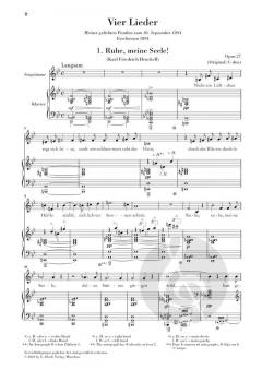 4 Lieder op. 27 von Richard Strauss 