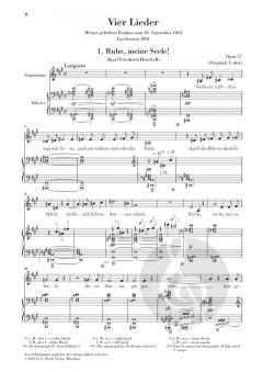 4 Lieder op. 27 von Richard Strauss 