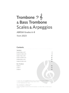 Scales and Arpeggios for Trombone, Grades 6-8 