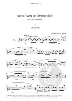 Après l'aube pour flûte op. 110 von Florentine Mulsant 