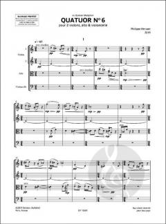 Quatuor N° 6 von Philippe Hersant 