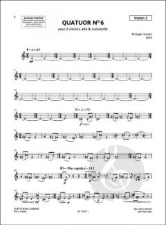 Quatuor N° 6 von Philippe Hersant 
