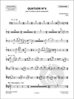Quatuor N° 6 von Philippe Hersant 