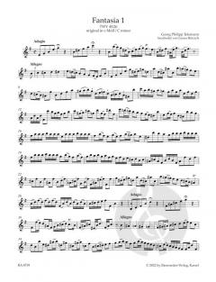 12 Fantasien für Viola da Gamba ohne Bass TWV 40:26-37 von Georg Philipp Telemann 