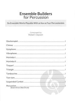 Ensemble Builders for Percussion von Robert Clayson 